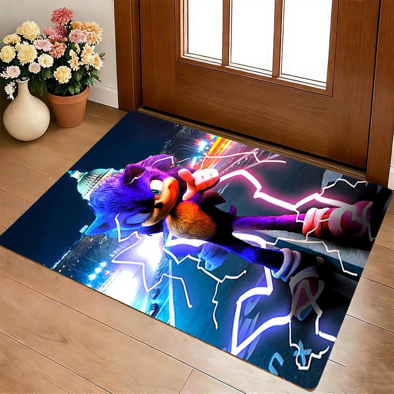 Sonic Living Room Nonslip Area Rug Soft Carpet For Bedroom Game Playroom Sofa Office Home Decor Doormat Christmas Gift C93037