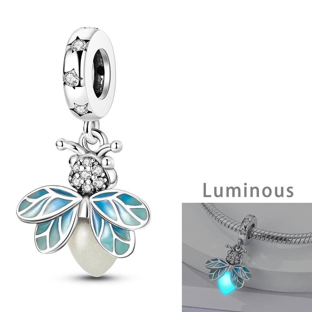 Silver Plated Chameleon Avocado Moon Spinning Eye Charms Fit Bangle Charm Beads Pendent Dangle Bracelet Woman Jewelry