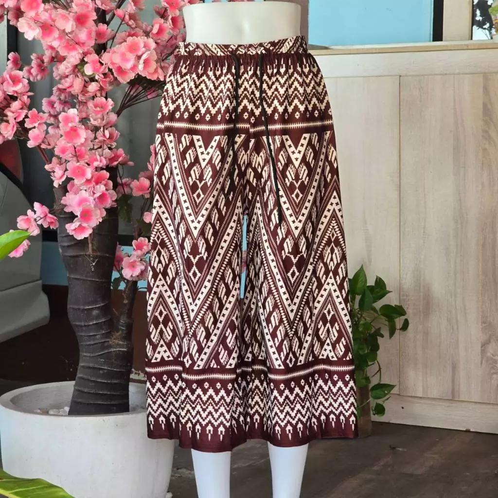 Long Loose Leg Elephant Pants Adjustable Elastic Waistband Strap Women Men Unisex Print Thailand Casual Streetwear Beach Summer Bohemian Retro Vintage