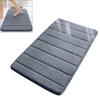 Set Of 2 NonSlip Bath Mats Quick Dry Rugs Polyester Carpet Easy To Clean Bathmat Machine Washable