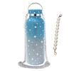 500/600/750/1000ml Diamond Thermos Bottle With 2pcs Chain Portable Rhinestone Water Bottle Stainless Steel Thermal Vacuum Flask