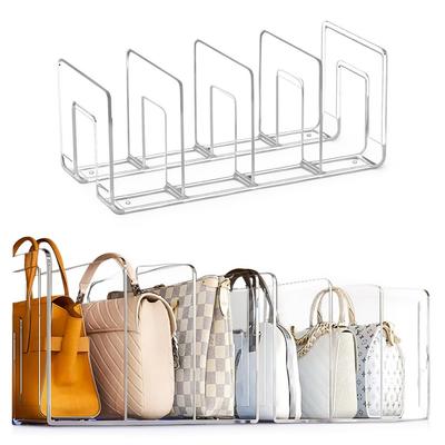 Transparenter Kunststoff Handtaschen-Organizer 4 Fächer Taschen Schrankregalteiler Handtaschen-Präsentationsständer Handtaschen Aufbewahrungsorganizer Halter