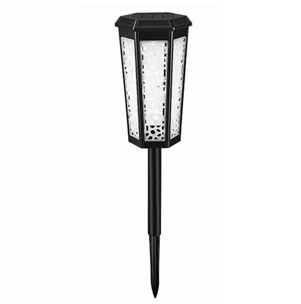 

DS019 Hexagonal Hollow-Out Solar Powered Stake LED Lamp Home Yard Lawn Light with Warm Light+RGB A
