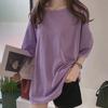 Sommer 2025 Candy Color Damen Lose Kurzarm T-Shirt im koreanischen Stil