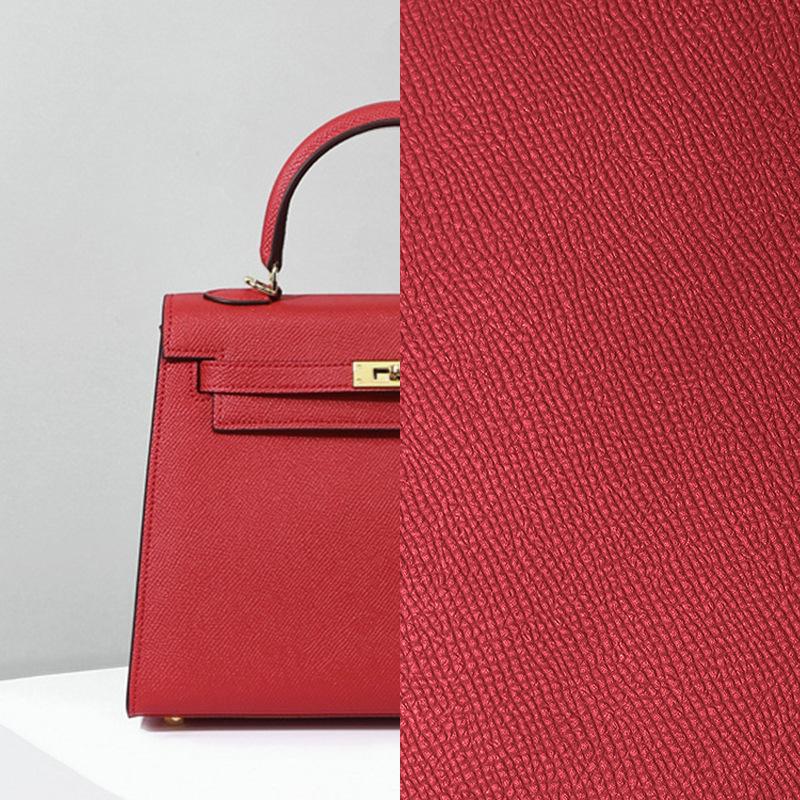 The Second Generation Kelly Bag Palm Pattern Cowhide Shoulder Bag Women's Leather Versatile Commuter Messenger Portable Kelly Bag