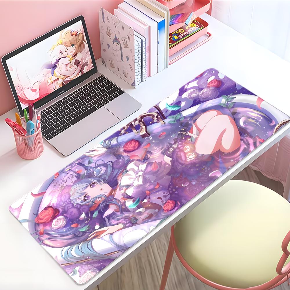 Soft Emotional Anime Kkanon Mouse Pad Large Thick Desk Pad Stitched Edges Gaming Mouse Mat For Pc