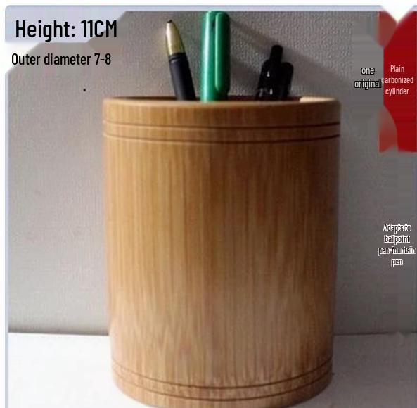 Bamboo Multifunctional Pen Holder - Creative Desk Ornament for Students and Business Gifts