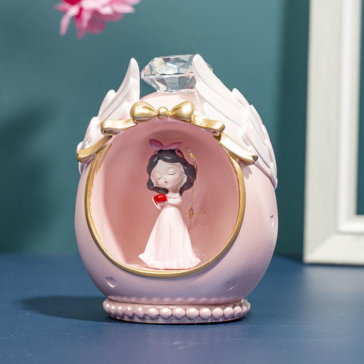 

Warm Night Lamp Light Battery Powered Cartoon Cute Four Color Princess Shaped рожевий