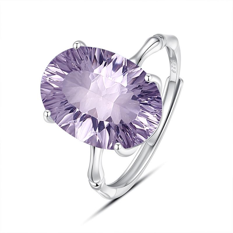 Natural Lavender Amethyst Light Luxury Pendant S925 Silver Necklace Women s Premium Sense Millennium Cut Colored Treasure Jewelry Gift