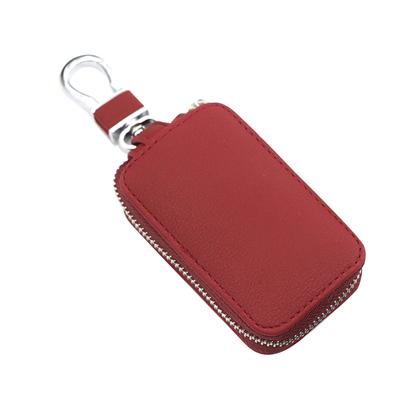 Portable Zippered Car Key Case Smoother Zipper PU Material Cute Key Holder for Storaging Carrying Key