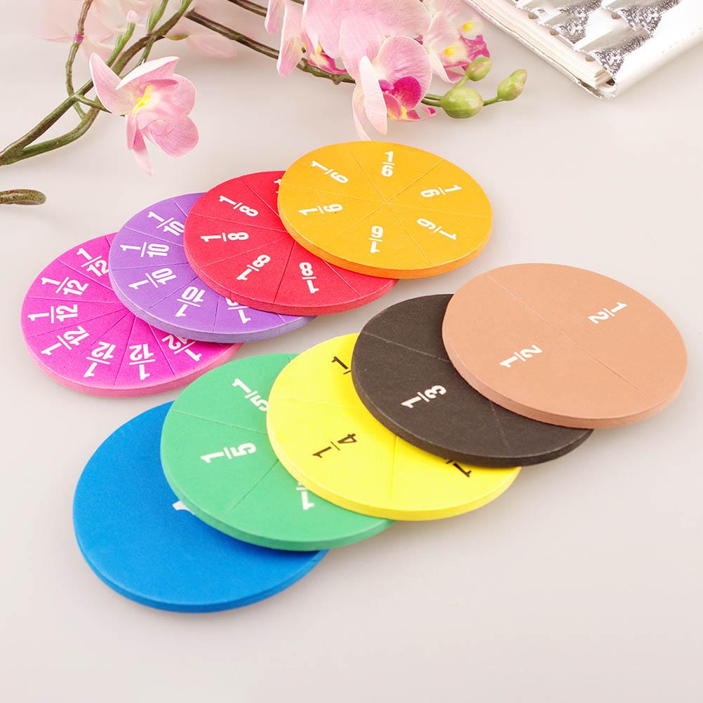 51pcs Magnetic Round Fraction Early Educational Math Toys Kids Learning Educational Toys