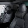Leather Memory Foam Car Neck Pillow Universal Headrest Support Cushion Auto Accessory for Tesla Model 3 Y