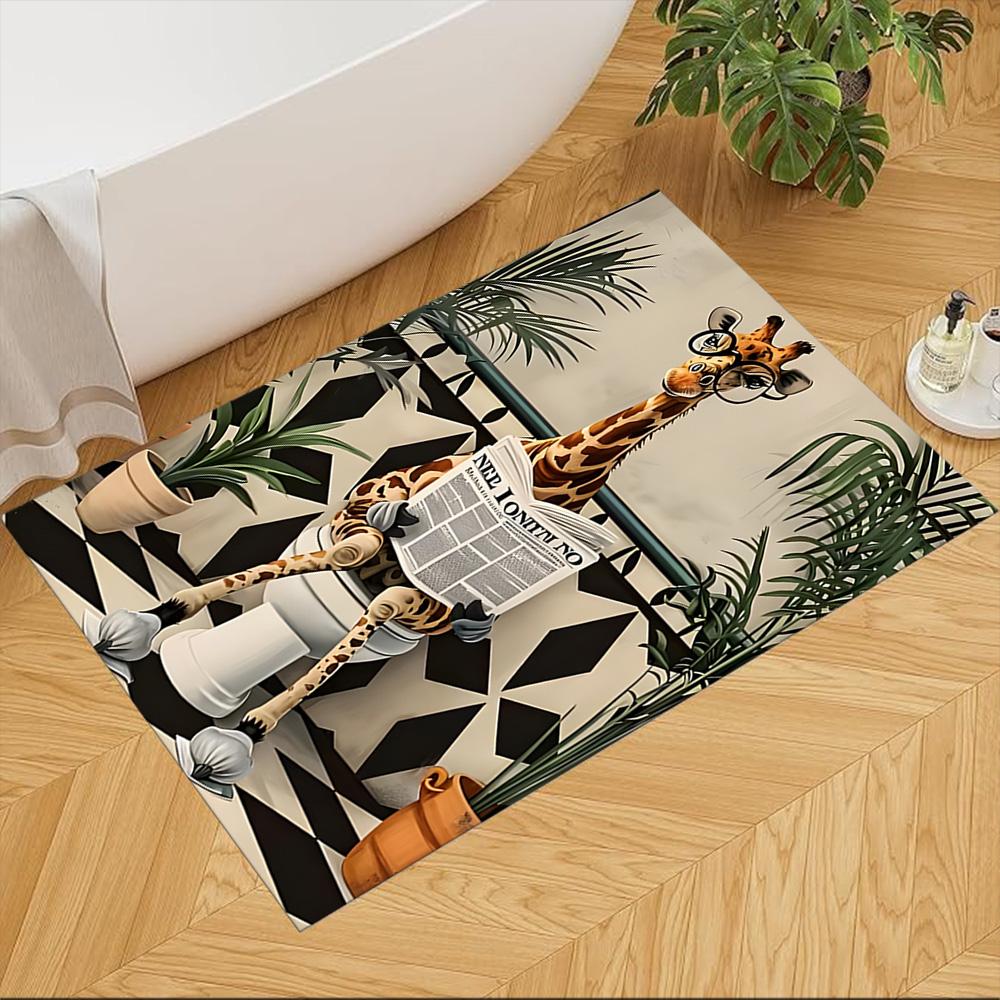 Jungle Giraffe Adventure Non-Slip Home Carpet Design for Office Decor Living Room Bedroom Gift