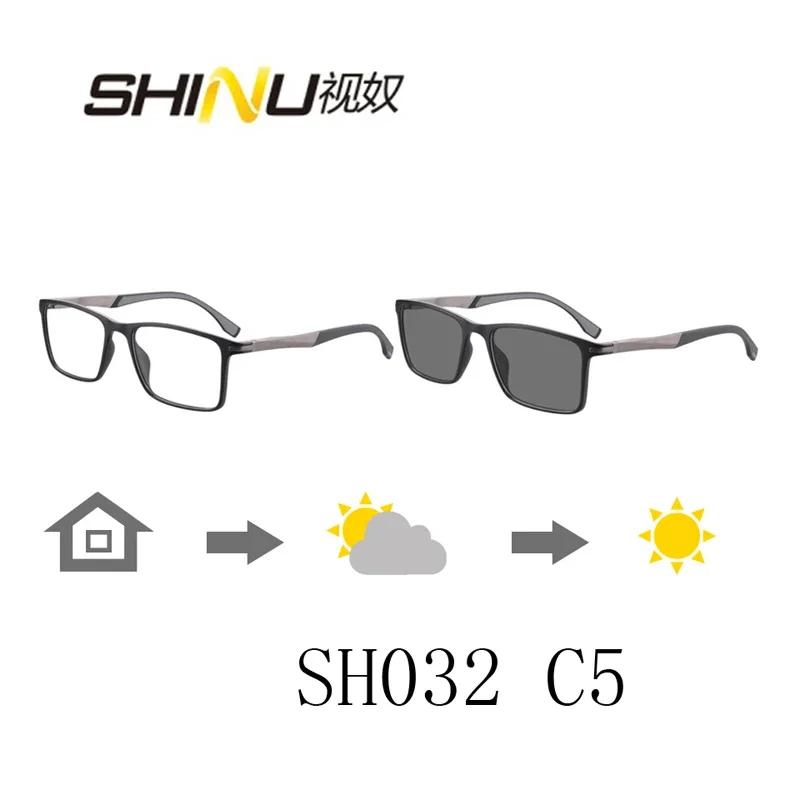 

SHINU Прогрессивные мультифокальные очки для чтения для мужчин Пресбиопия Дальнозоркость Очки для чтения электронных книг Очки по рецепту с индивидуальными линзами up200down400