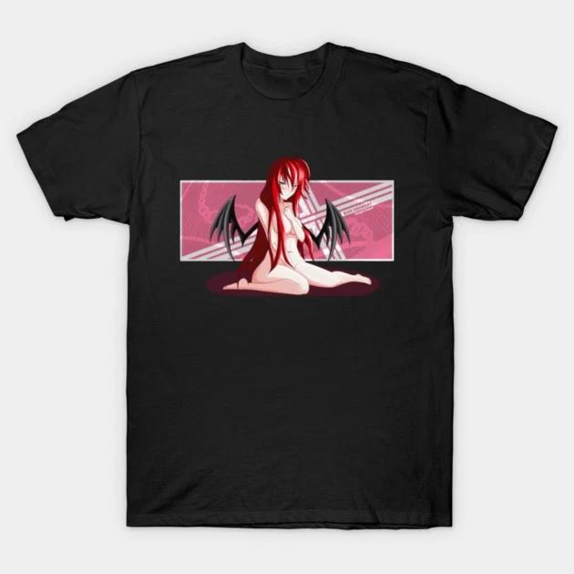 Rias Gremorye Tshirt High School Dxd Rias Gremory Waifu Shirt Black V3 S