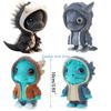 B0KB Garden Dinosaur Statue Indoor Outdoor Decor Mini Evil Dragon Sculptures Ornaments for Home Desktop Decoration Funny Gift