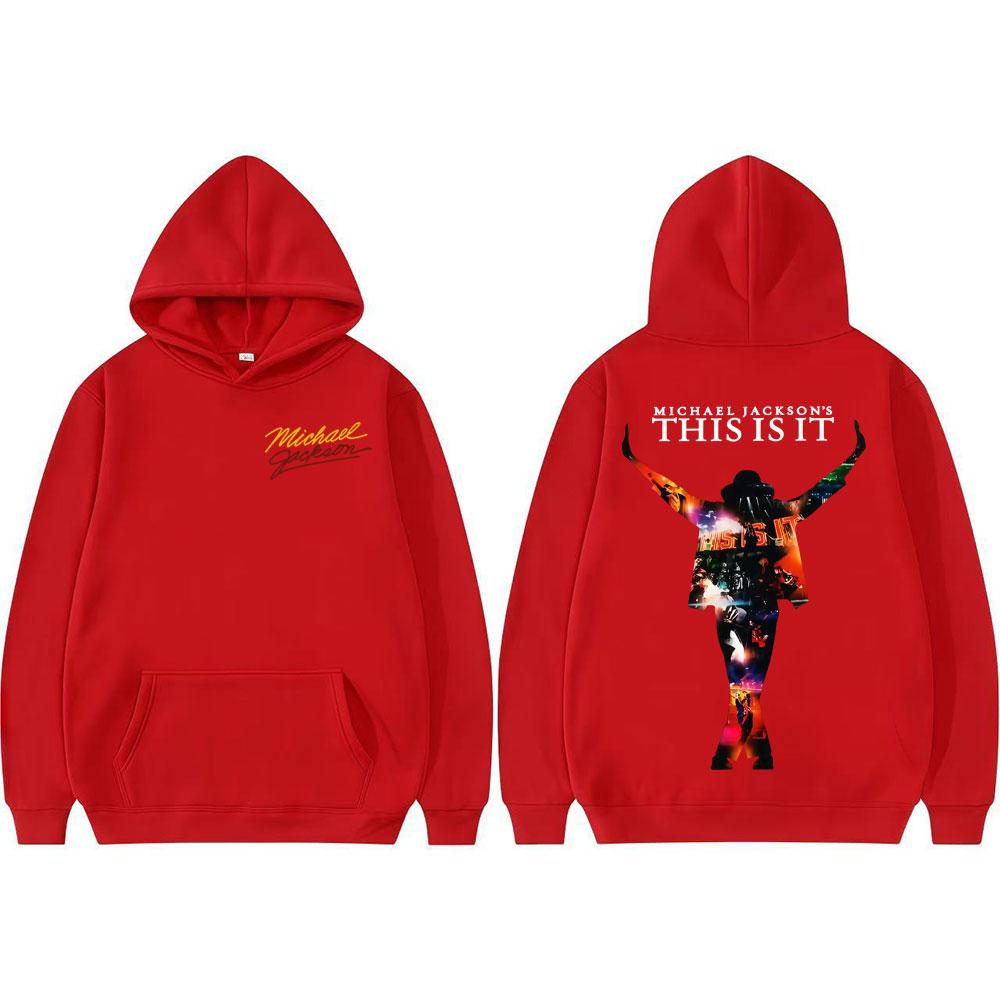 King of Pop Michael Jackson This Is It Print Hoodies Herren Damen Klassisch Mode Ästhetisch Sweatshirts Mit Kapuze
