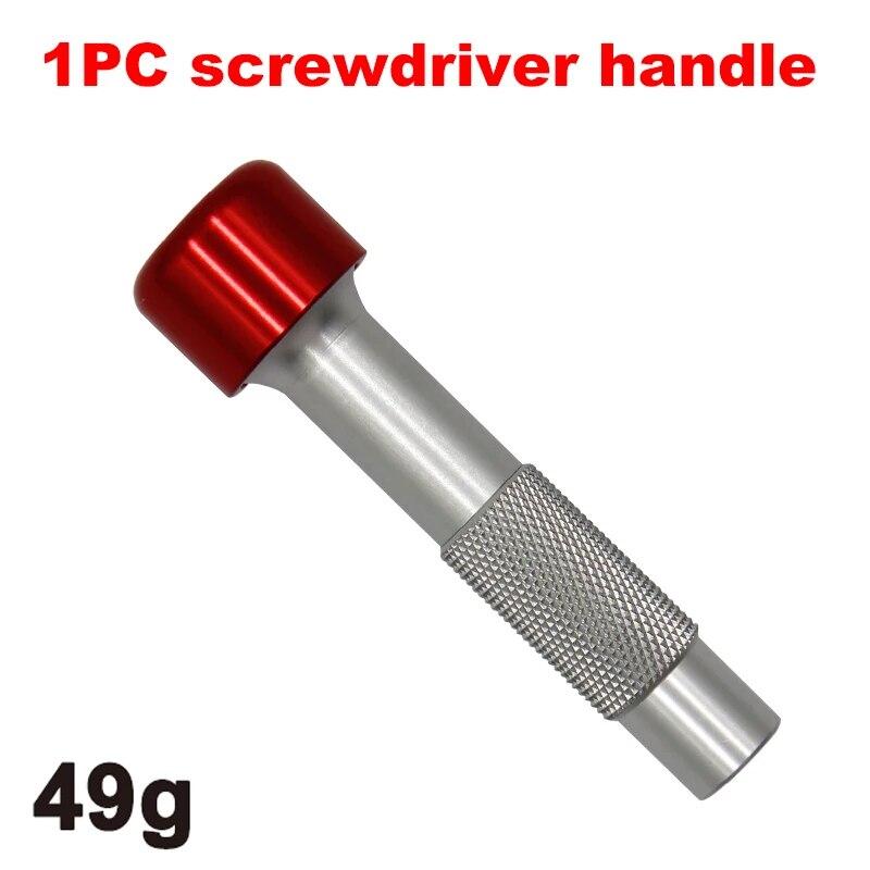 Aluminum Red Hat Reinforced Screwdriver Handle Turned Manual Drilling Automotive and Home Appliance Repair Tool