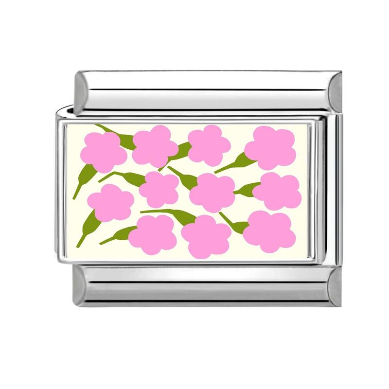 Lovely Y2K Dog Cat Star Heart Sunrise Pink Italian Charm Bead Fit 9mm Stainless Steel Women Bracelet DIY Making Jewelry Gifts
