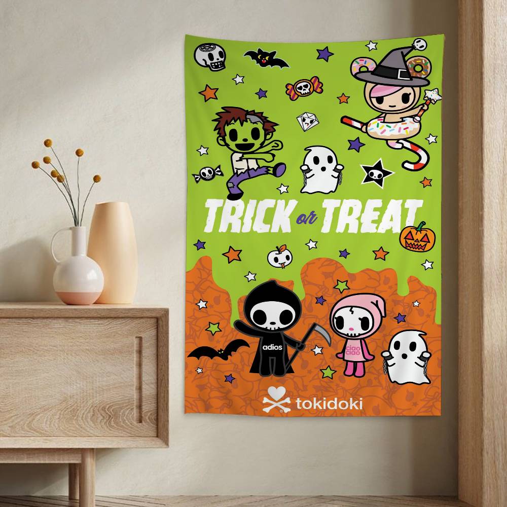 Japan Tokidokis Cartoon Tapestry Art Science Fiction Room Home Decor Wall Hanging Sheets