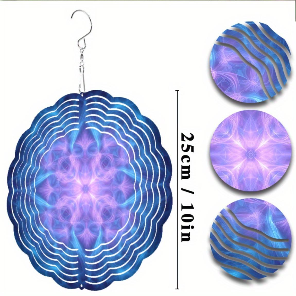 

Металлическая музыка ветра мечтательного сине-фиолетового цвета с дизайном мандалы для декора сада, патио, гостиной, офиса. Идеальный подарок для мамы, семьи, друзей. 01A