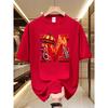 Fashionable Men's Letter M Pattern Printed Comfortable Soft Breathable International T-shirt Loose Versatile Plus Size Loose Cotton T-shirt