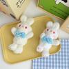 Bow Baby Rabbit Plush Keychain Jade Rabbit Velvet Doll Pendant Claw Machine Children's Doll