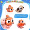 Anzmtosn Water Bath Toys Swimming Pool Baby's Shower Time Cute Fish Toys Happy Water Squirt Spray Bathtub Baby Children Educational Learning Toys,