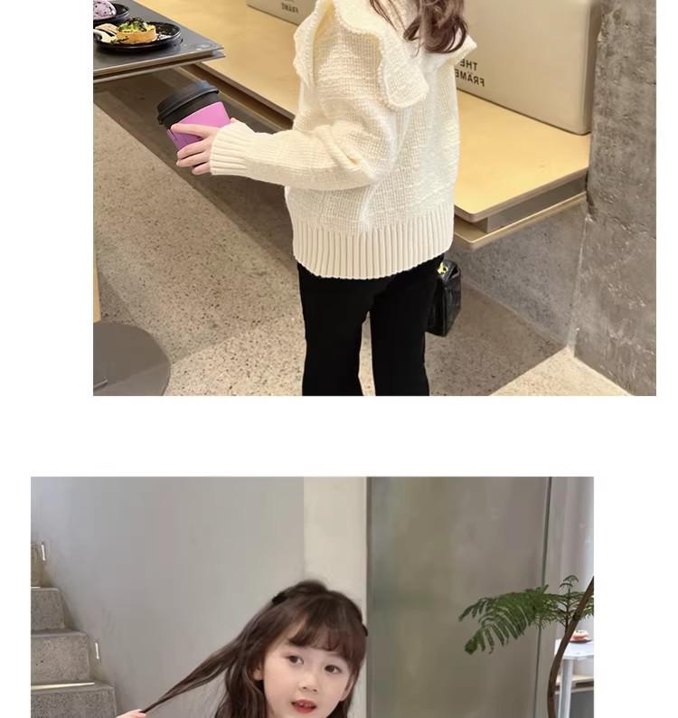 Girls' Autumn Korean-Inspired Elegant Knit Tops