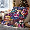 Sailor Moon Pattern Blanket for Home Decoration, Bed, Sofa, Car Travel, Camping, Suitable for All Seasons, Birthday Christmas Gift