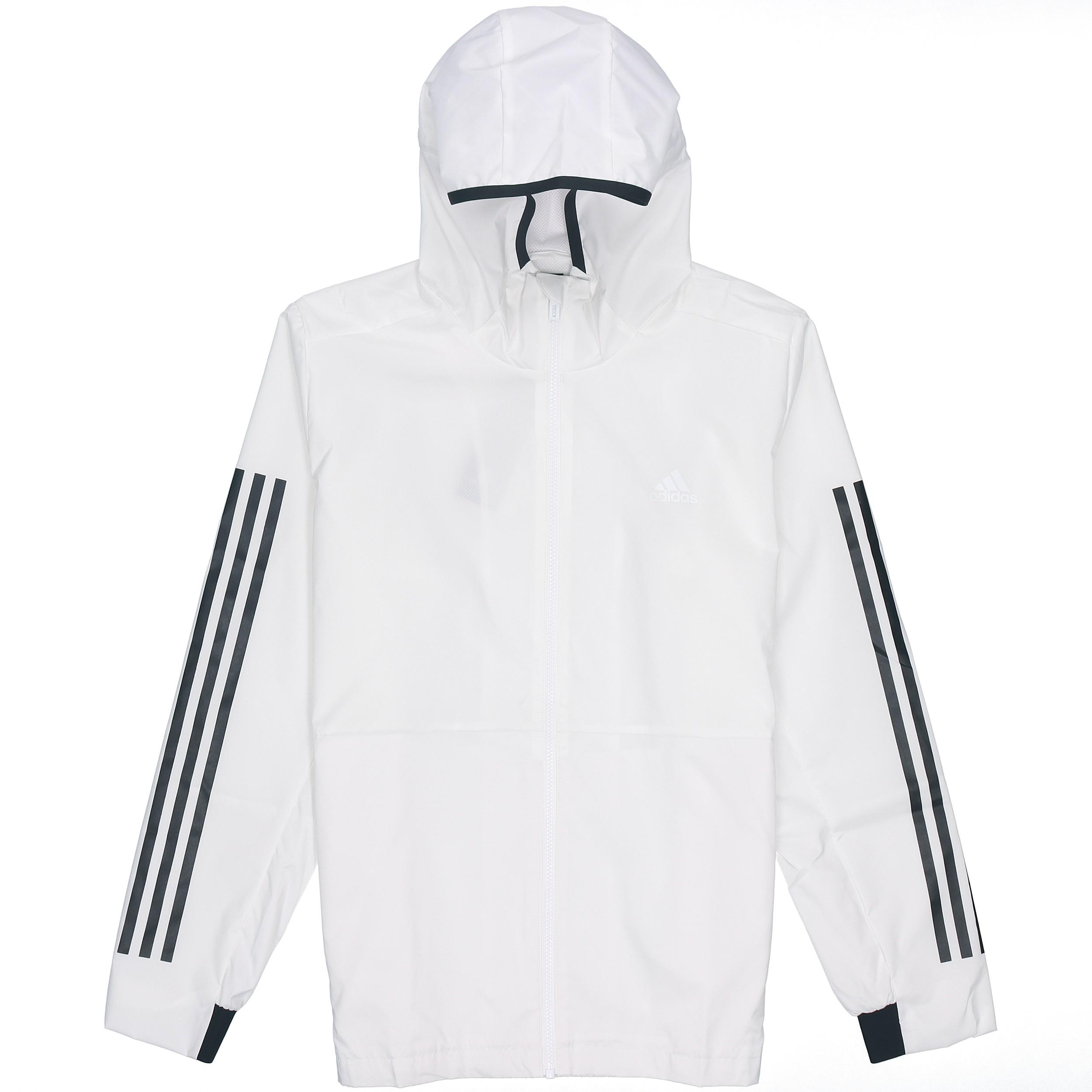 

adidas Plaid Applique Sports Hooded Jacket White FM9430 XXL