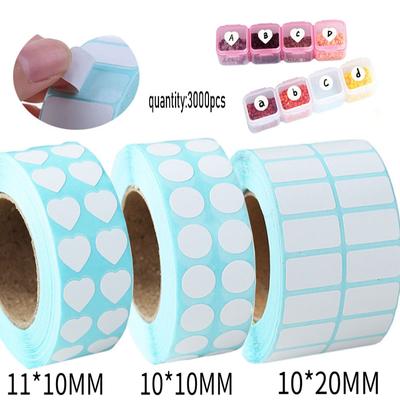 3000PCS Diamonds Paintings Classification Storage Distinguish White Label Stickers Diamonds Painting Blank Self-adhesive Sticker