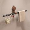 Plastics Walnut Wooden Towel Bar Space Aluminum Suction Mount Towel Bar  Bathroom accessories
