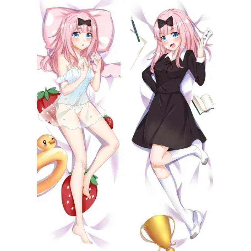 180cm Anime Giapponese Kaguya-sama: L'amore è guerra Fujiwara Chika Dakimakura Otaku Maschio Copricuscino Corpo Intero Federa Cuscino da Lancio Regalo