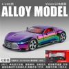 Simulation 1/24 Benz Vision GT Alloy Car Model with Sound Light Pullback Children Boy Diecast Toy Vehicle Gift Miniature Voiture