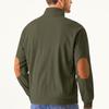 Autumn Men's Casual Stand-Collar Long-Sleeved Corduroy Sweatshirt with Pockets