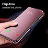 Smart Flip Case For Samsung Galaxy Z Fold 4 3 5g Mirror Plating Pu Leather Kickstand Shockproof Phone Cover Funda Z Fold 2 4 5g