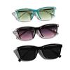 Square Glasses Transparent Light Sunglasses Men'S Plain Sunglasses Women