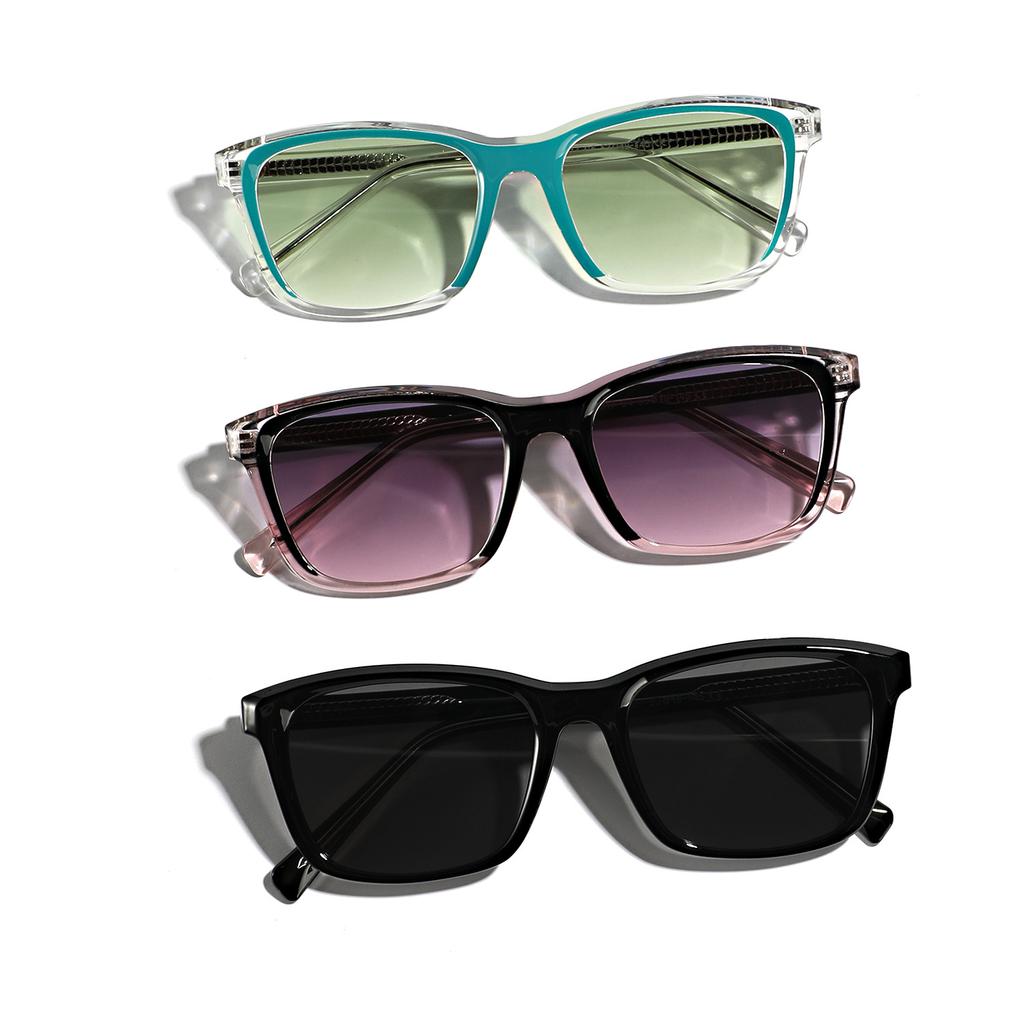 Square Glasses Transparent Light Sunglasses Men'S Plain Sunglasses Women