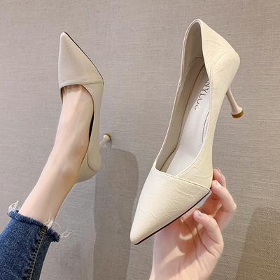 High Heeled Shoes for Women 2024 New Spring and Summer Versatile Pointed Temperament Work Shoes