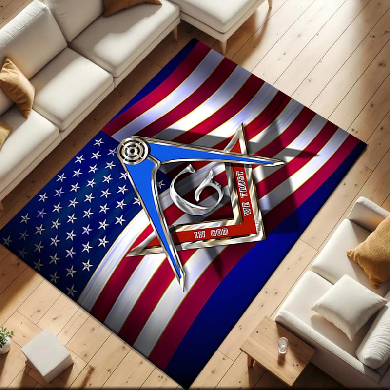 2026 New Style Recognized Freemasonry Carpet Rug for Living Room Bedroom Home Sofa Decoration,Kids play Non-slip Floor Mat