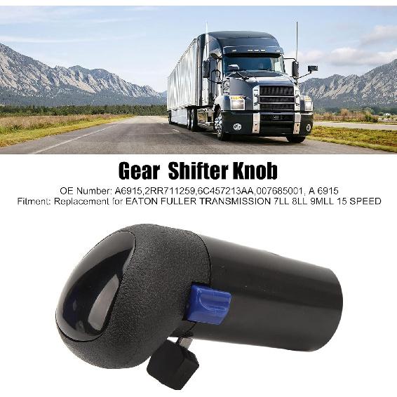 KIMISS Gear Shifter Knob with Gear Selector Gear Shifter Lever Button Knob Replacement for Fuller 7LL 8LL 9MLL 15 Speed