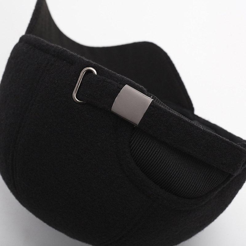 Hat Men's Autumn and Winter Wool Baseball Cap Versatile Middle Aged and Elderly People with Velvet Warm Hat Dad's Ear Protection Baseball Cap