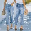 European Women's Slim Straight Jeans - Flattering, Fashionable & Versatile Long Pants