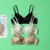 16mm Silk Satin V-neck Seamless Breathable Bra for Women