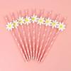 10/20/30pcs Daisy Flower Paper Straws Disposable Drinking Straw for Daisy Birthday Party Wedding Decoration Supplies Baby Shower