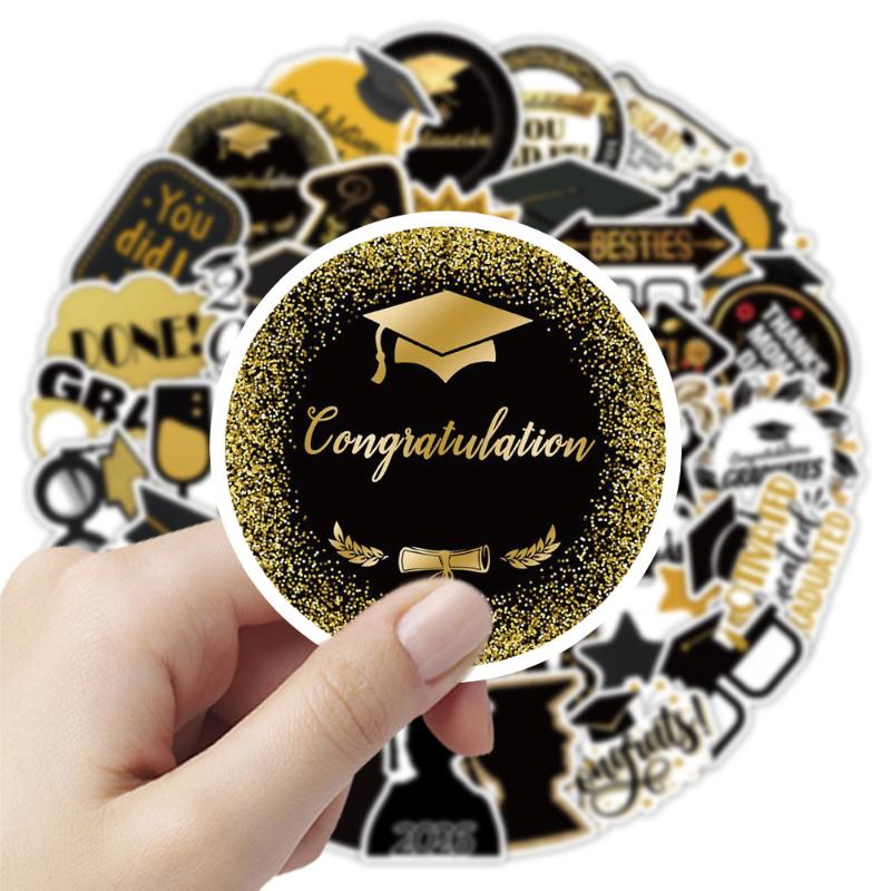 2026 Graduation Season Graffiti Stickers Cartoon Diy Toys Secret For Bottle Aesthetic Decals