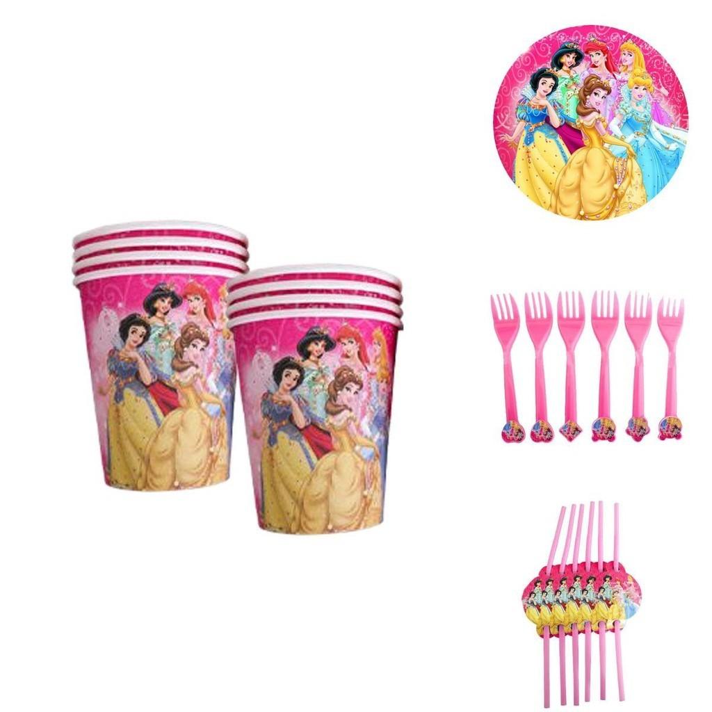 Enchanting Princess Snow White Bella Jasmine Party Supplies Girl Birthday Tableware
