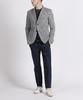 PANICALE Navy Slim Fit Dyed Cotton Pants