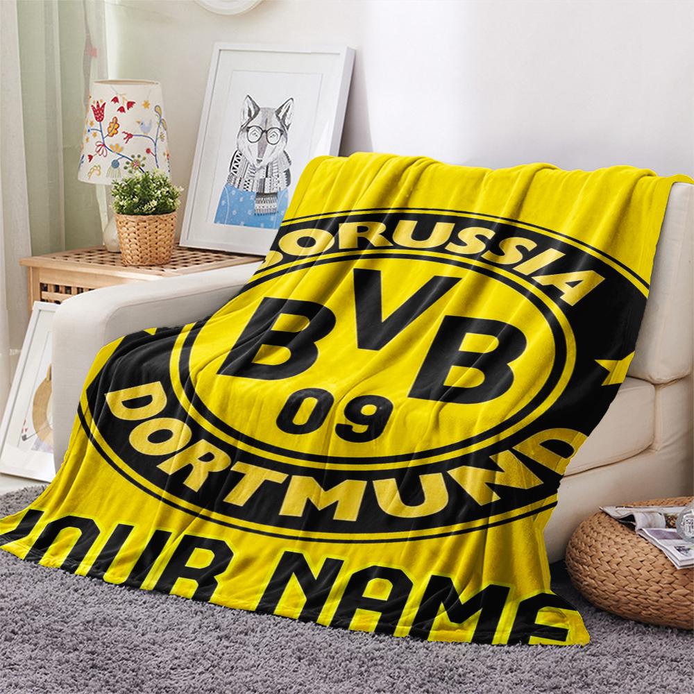 1pz Coperta in Flanella con Nome Personalizzato e Motivo di Dortmund Adatta a Tutte le Stagioni per Arredamento Casa Calore e Comfort Regali Regalo Festivo_lx